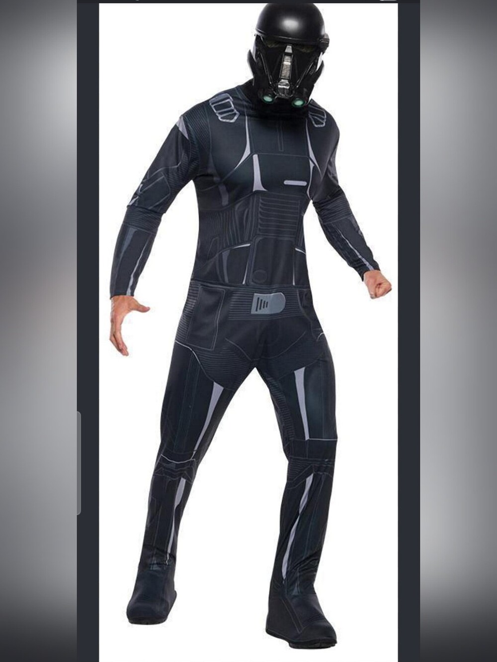 Starwars Black Tactical Stormtrooper-Inspired Full Body Jumpsuit With mask